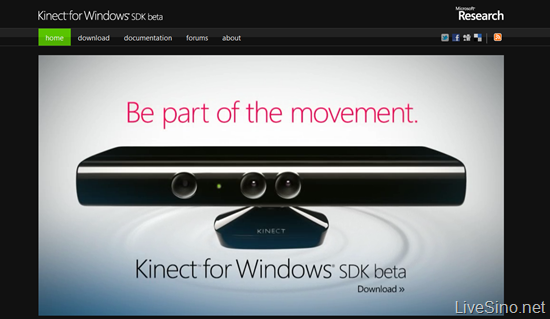 Kinect for Windows SDK Beta 发布，附下载
