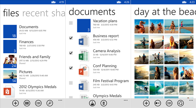 Windows Phone  SkyDrive Ӧø½棬֧ WP8
