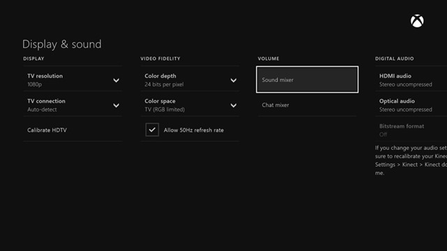 Xbox One 五月更新预览:Sound Mixer 音量独立