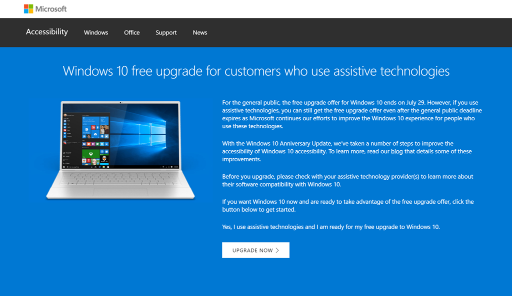 微软:辅助技术用户可免费从 Windows 10 S 升