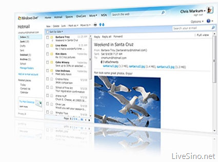 Windows Live Hotmail Wave 3 更新列表信息泄漏