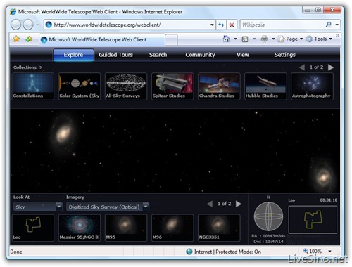Mix09: 微软推出 Web 版 WorldWide Telescope