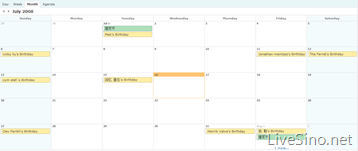 Windows Live Calendar 更新