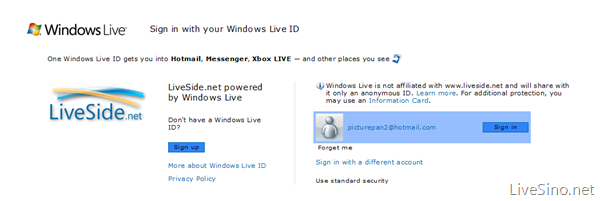 Windows Live ID 自定义页面已经推出