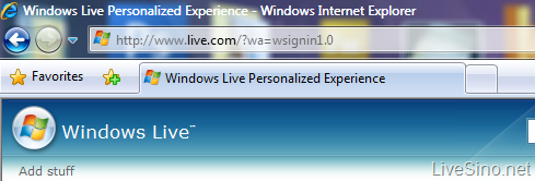 Windows Live Personalized Experience? Live.com 将有更新？