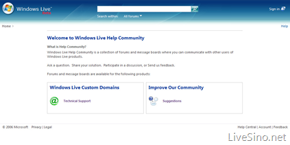 已经停止的 Windows Live 产品、项目回顾 Windows Live Help Community