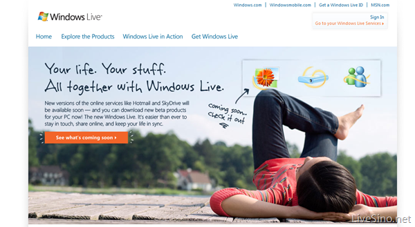 Windows Live 首页更新，公开 Wave3 服务+软件新图标