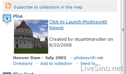 Photosynth 已与 Live Search Maps 整合