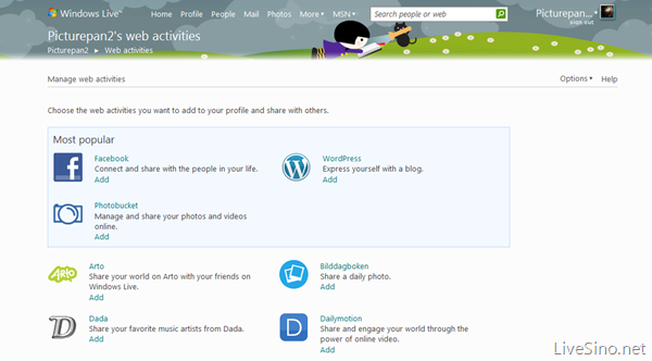 微软正式推出了 Windows Live Profile 更新