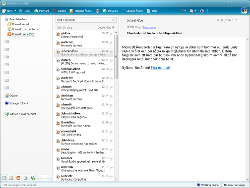 Windows Live Mail 进入 Beta 阶段