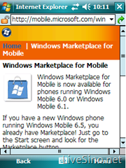 Windows Marketplace for Mobile 应用商店现已支持 WM 6/6.1 手机