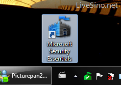 任务栏右下角的 Microsoft Security Essentials 图标已更新