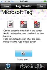 Microsoft Tag for iPhone - Tag Reader 介绍