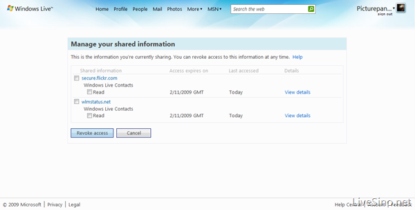 Windows Live 共享信息管理服务已经更新至 Wave3 风格