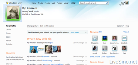 Windows Live Wave 3的新服务：Profile, People, Photos 和 Home
