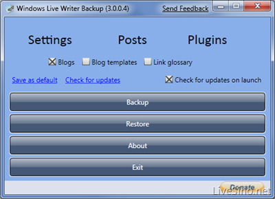 Windows Live Writer Backup 正式版发布，及回顾
