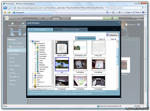Windows Live Spaces 增加两项照片功能