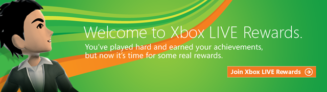 加入 Xbox LIVE Rewards 项目，赚 Microsoft Points 虚拟货币