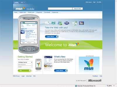 微软推出了针对移动设备的新 MSN 门户网站