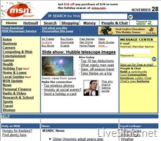 MSN.com 1999 年 11 月