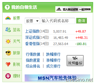 MSN 中国首页更新，并正式推出签名服务