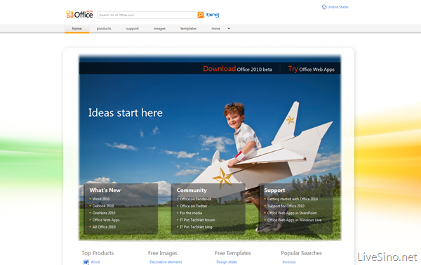 新版 Office.com 2010 Beta 在线门户已推出