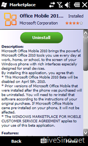 PDC09: Office Mobile 2010 Beta 体验