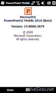 PowerPoint Mobile 2010 Beta 体验