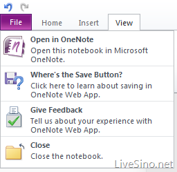 Office Web Apps 之 OneNote 界面预览