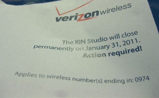 Verizon: KIN Studio 云同步服务将在 1 月 31 日关闭