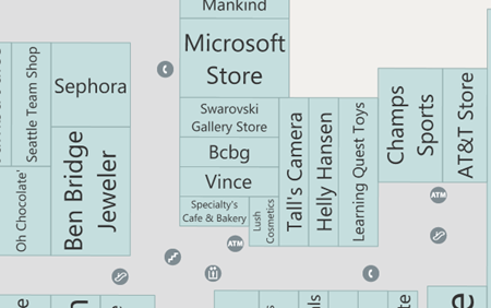 必应地图 Bing Maps 预览“商场地图”新功能