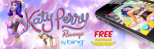 微软 Bing 再次赞助 iPhone 应用开发商，免费版 Katy Perry Revenge 