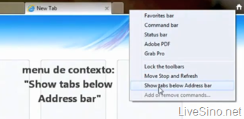 Internet Explorer 9 RC 将引入“地址栏下方显示页面标签卡”选项
