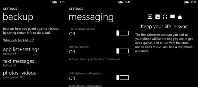 Windows Phone 8 支持将短信、彩信备份至 Outlook.com