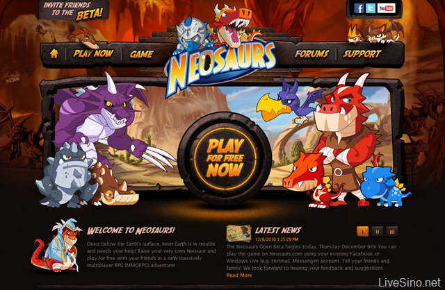 微软涉足 MMORPG 浏览器网游 Neosaurs，并低调发布 Beta 版