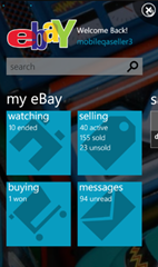 eBay for Windows Phone 7