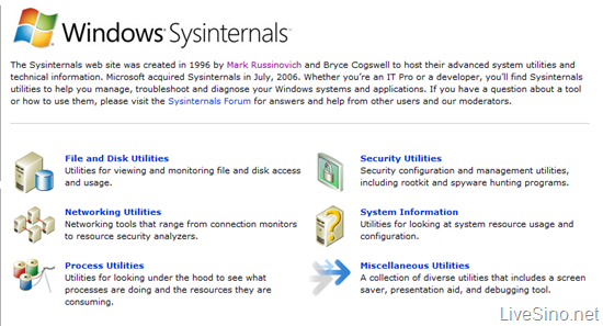 Windows Sysinternals 现已上线