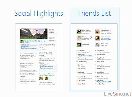 Windows Live Messenger Wave 4 界面布局：社会化模式和联系人模式