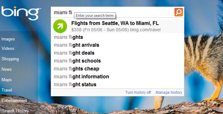 Bing 旅行价格预测功能已整合于搜索框