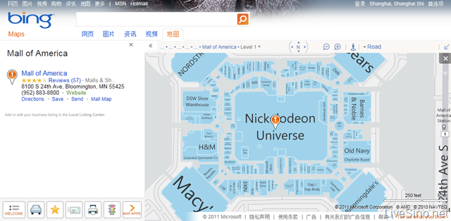 Bing Maps 商场地图数据扩展至全美 148 家商场