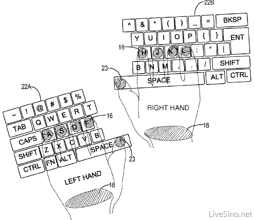 微软的多点触控虚拟键盘专利，为 Courier 准备？