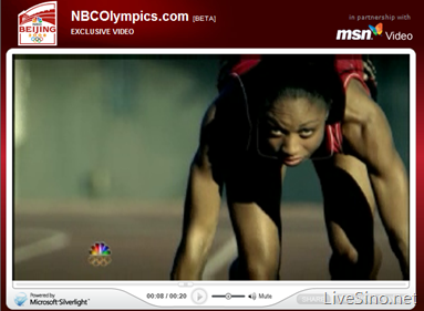 NBC 将利用 Silverlight 技术提供北京奥运在线视频服务