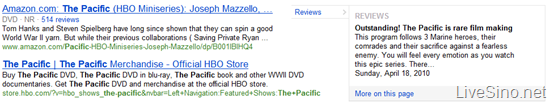 Bing 测试 Amazon 商品评价和 Yahoo! 问答结果整合