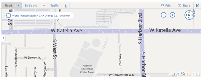Bing Maps 导航按钮新外观，支持当前位置定位