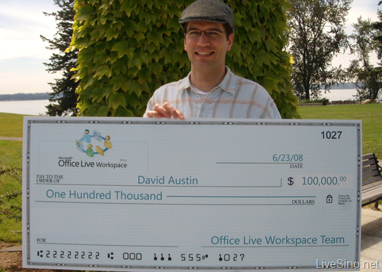 David Austin 获得 Office Live Workspace 10万美元大奖