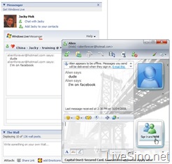 Facebook 上的 Windows Live Messenger 应用