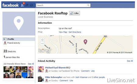Facebook Places 推出，地图由 Bing Maps 驱动，及隐私质疑