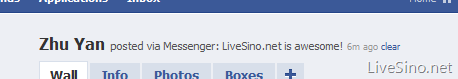 Facebook 上的 Windows Live Messenger 应用更新