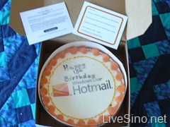 收到 Hotmail 15 岁生日蛋糕！附照片