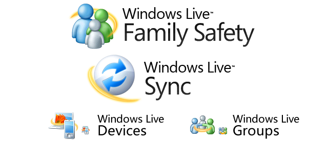Windows Live Wave 4 新图标: Family Safety、Sync、Devices 和 Groups